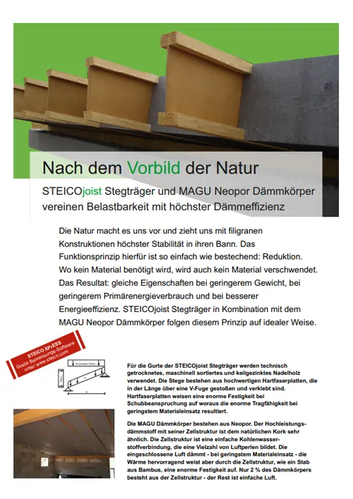 Grafik zur Steico Dachdämmung mit MAGU Neopor Dämmkörpern