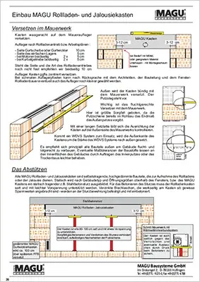Einbauanleitung für MAGU Rollladen- und Jalousiekästen