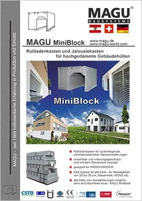 Prospekt zum MAGU MiniBlock Rollladenkasten
