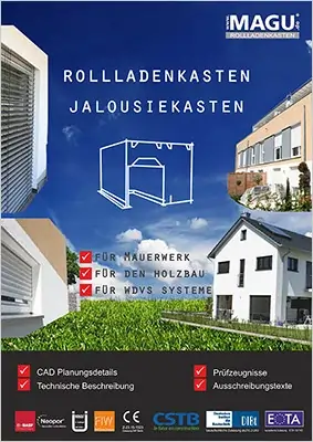Technikbroschüre Rollladen- und Jalousiekästen von MAGU